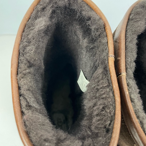 UGG Australia Beacon Sheepskin Lined Men's‎ Chestnut Brown Leather Boots - Picture 12 of 15
